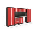 thumbnail image 3 of NewAge Products Bold Series Red 8 Piece Cabinet Set, Heavy Duty 24-Gauge Steel Garage Storage System, Slatwall / LED Lights Included, 3 of 5