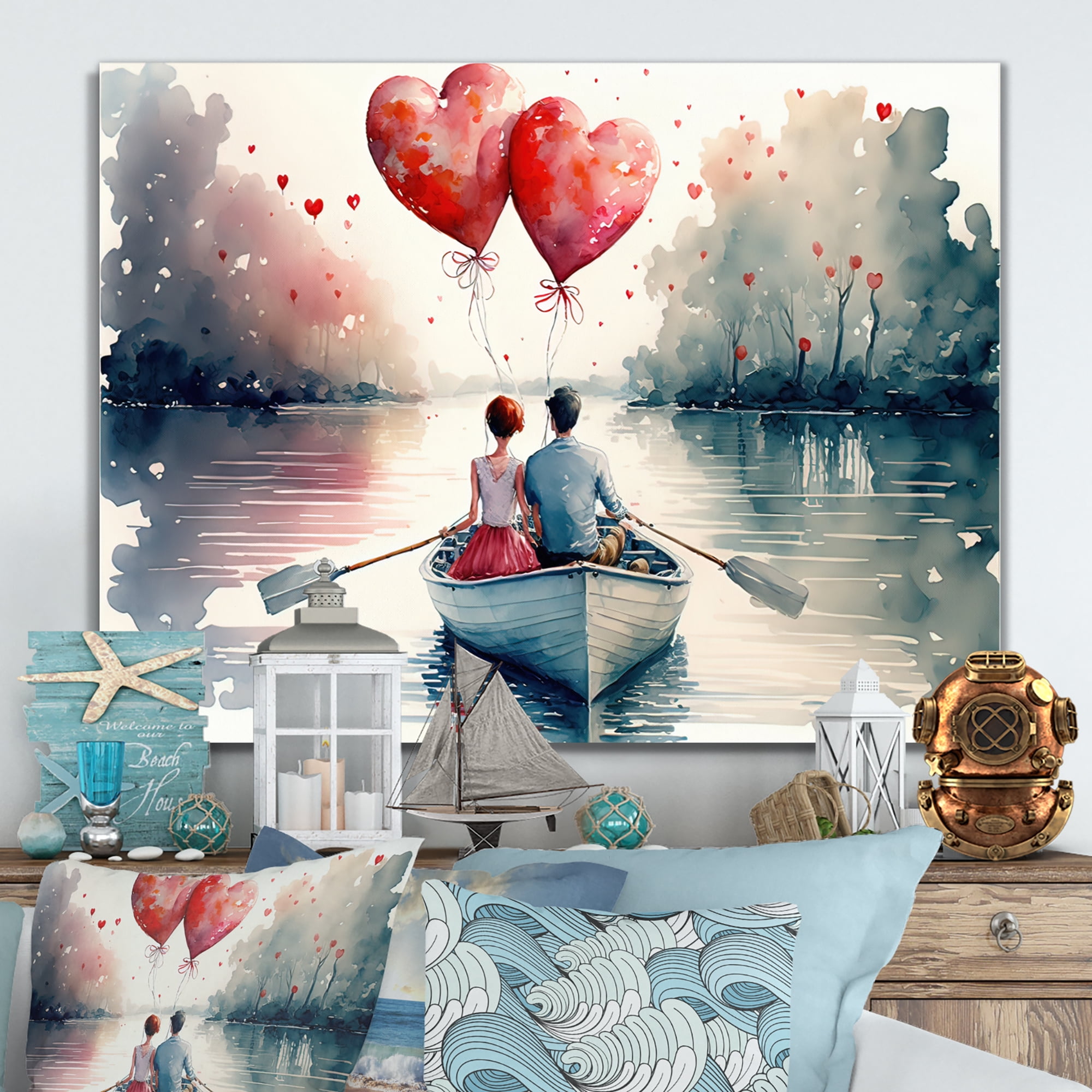 Designart Loving Couple Spending Time Outdoors III Canvas Wall Art