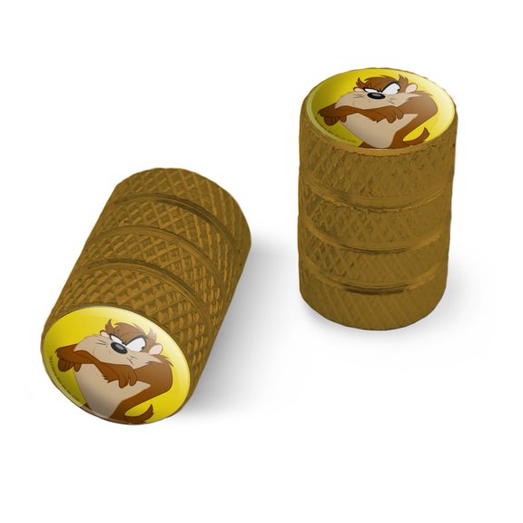 Looney Tunes Taz Motorcycle Bicycle Bike Tire Rim Wheel Aluminum Valve Stem Caps