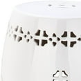 thumbnail image 3 of Safavieh Quatrefoil Drum Indoor/Outdoor Garden Stool, Antique White, 3 of 4