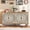 Oak, variant on Furnivado Sideboard with 4 Carved Doors, Vintage Accent Cabinet with 2 Adjustable Shelves for Dining Room,Living Room