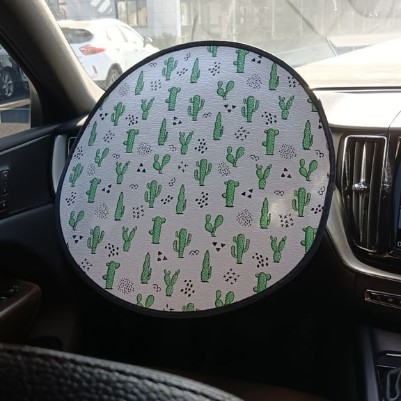 EazyTech 18" Universal Car Steering Wheel Sunshade Cover, Hanging Design for Easy Installation, Heat Protection & Cool Driving, Durable Material Fits Most Vehicles