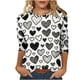 thumbnail image 2 of Xuyuer Women's Casual 3/4 Sleeve T-Shirts Round Neck Cute Tunic Tops Basic Tees Blouses Business Work Tee Top Summer Tunic Tops Dressy T-Shirts Pleated Shirts Fit Pullover Tshirts, 2 of 8