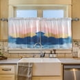 thumbnail image 2 of Yayeee Kitchen Curtains Tier Set of 2 Light Filtering 57"x24" Over Sink Window Panels, Abstract Painting, 2 of 7