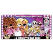 LOL Surprise OMG Movie Magic™ Studios with 70+ Surprises, 12 Dolls including 2 Fashion Dolls, 4 Movie Studio Stages, Green Screen, Phone Tripod, Movie Theater/Set Packaging, And Movie Accessories