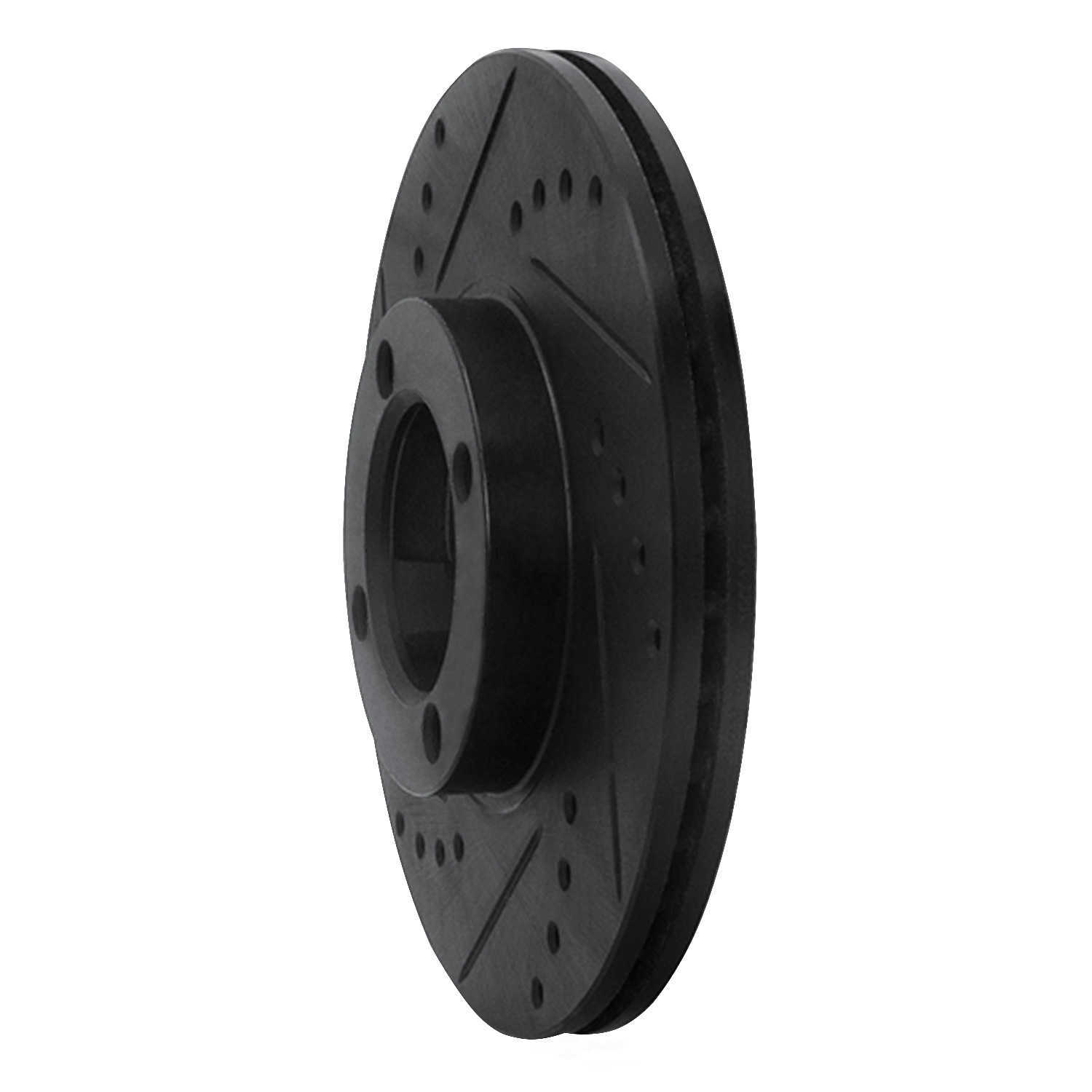 Dynamic Friction Company 633-76103L DFC Brake Rotor - Drilled And Slotted - Black