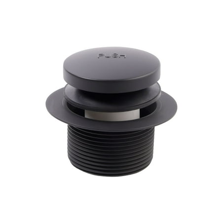 SUPPLYGIANT Tip Toe Bath Drain Assembly, 1-1/2 Inch Drain Stopper, Matte Black Finish