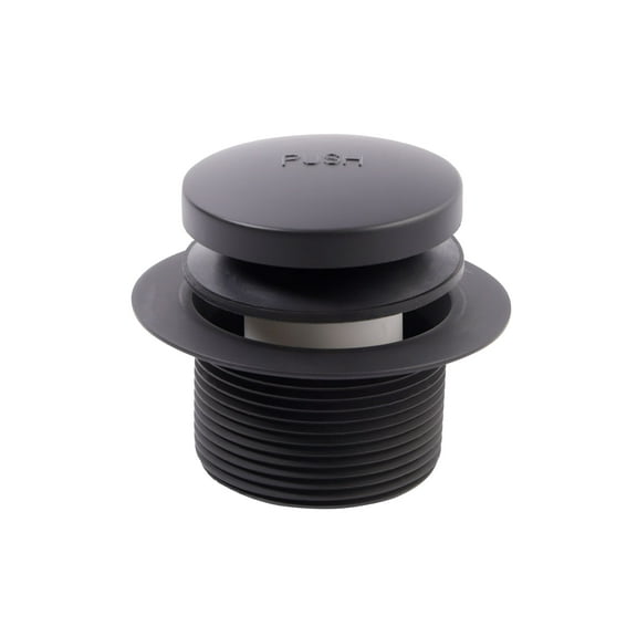 SUPPLYGIANT Tip Toe Bath Drain Assembly, 1-1/2 Inch Drain Stopper, Matte Black Finish