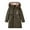 Army Green, variant on Women's Warm Down Coats Hooded Mid Thickened Winter Down Jackets Faux Fur Collar Fleece Lined Puffer Parka Overcoat