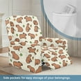 thumbnail image 4 of Renewold Capybara Beige Stretch Recliner Cover Universal 4 Pieces Recliner Sofa Cover Stay in Place Furniture Protector Home Decor for Pets, Dogs, Cats, Kids, 4 of 8