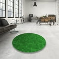 thumbnail image 4 of Ahgly Company Machine Washable Indoor Round Transitional Dark Green Area Rugs, 5' Round, 4 of 7