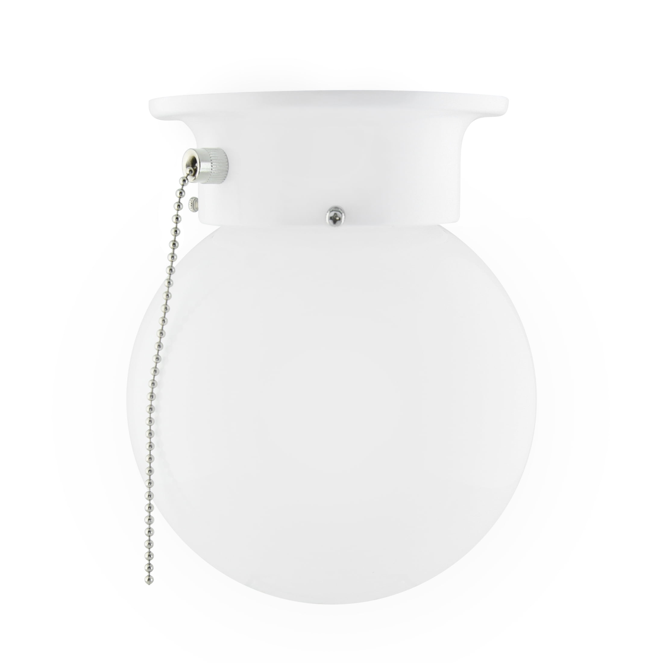 (2 pack) Mainstays 5.9" Classic Flush Mount Ceiling Light, White Finish Frosted Glass Shade, Bulb Not Included