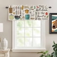 thumbnail image 2 of Kitchenware Rod Pocket Curtain Valance, Vintage Kitchen Cooking Tool Retro Beige Farmhouse Window Valance for Living Room, Bedroom, Kitchen 60"W x 18"L, 2 of 9