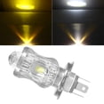 thumbnail image 4 of Bombillas LED para faros delanteros de motocicleta, 60000 K, doble cara, IP68, impermeables, 12 W, antiniebla, accesorios H4 Blanco Amarillo, 4 of 7
