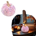 thumbnail image 2 of Clearance Sale! Glitter Velvet Pumpkin Ornament, 7x7cm Fall Table Decor for Halloween Thanksgiving Display, 2 of 5