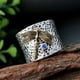 thumbnail image 5 of Anillo de Plata Azul Anillo Vintage Anillo de Oro Plateado y Anillo Completo 1pc, 5 of 5