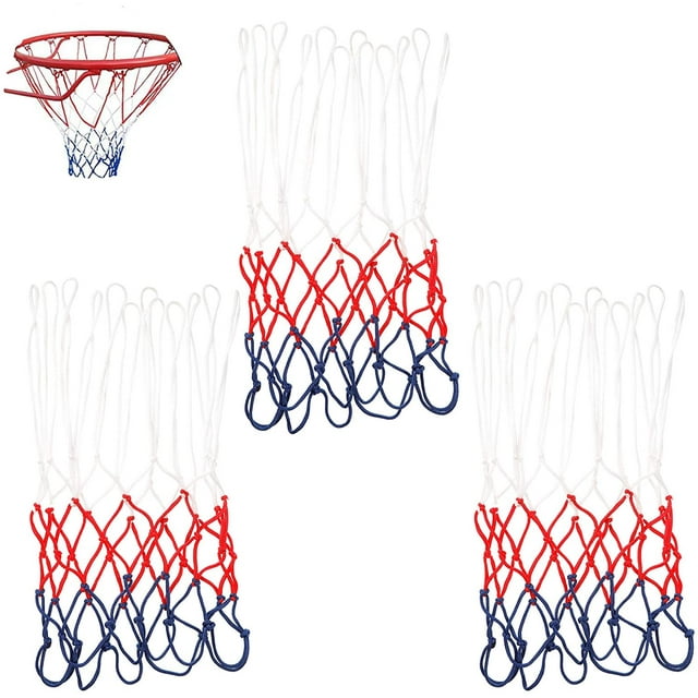 Basketball Net, Professional Nylon Braided Multicolor Basketball Net for Outdoors Sport,