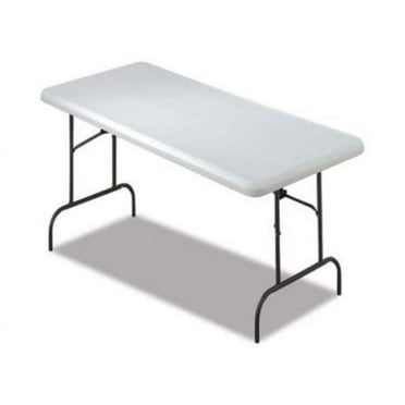 60 x 30 x 29 in. Blow Rectangular Molded Folding Table  Gray