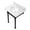 Marble White / Matte Black, variant on Kingston Brass KVPB30MOQ7 Monarch 30" Carrara Marble Console Sink with Stainless Steel Legs (8-Inch, 3-Hole), Carrara Marble White/Brushed Brass