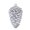 Gunmetal, variant on Vickerman Pewter Antique Pinecone Ornament, Christmas, Shatterproof Plastic, 5.5 inch, Silver, 3-Pack