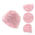 thumbnail image 3 of Unique Bargains 1 Pc Pleated Style  Swim Cap 5.91"x9.25" Pink, 3 of 6
