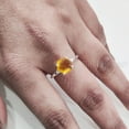 thumbnail image 5 of Hexagon Citrine Ring, 925 Sterling Silver, Women Ring, Natural Citrine, November Birthstone, Christmas, Thanksgiving, Tiny Dainty Ring, CZ Ring, Handmade, Statement Jewelry, Wedding, Anniversary Gift, 5 of 8