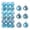 Aqua Blue, variant on 36-Pack 3 cm/1.18 Inch Christmas Tree Ball Ornaments