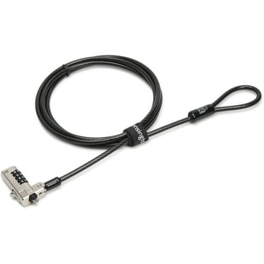 Kensington Slim N17 Combination Laptop Lock for Wedge-Shaped Slots - Resettable - 4-digit - Black -