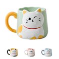thumbnail image 1 of Cat Mug Ceramic 15oz, Cute and Fun Coffee Mug for Cat Lovers, Green, 1 of 4