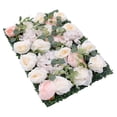 thumbnail image 4 of Faux Flower Panel Floral Backdrop for Photography Buildings Clothing Stores Realistic 6 pc Pink&White Silk Fabric&Plastic Flower Wall Floral Backdrop Decor 40*60cm Silk Rose Wall, 4 of 12