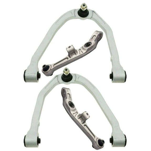 4 Pc Front Upper Control Arms & Lower Control Arms Forward Position with Ball Joints Left Right Side Kit Fits select: 2003-2007 INFINITI G35, 2003-2009 NISSAN 350Z