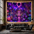 thumbnail image 6 of Glowing Cosmic Garden Arch with Lotus Water, Mystical Fantasy Style for Celestial Art Lovers, Cosmic Wall Art, Housewarming Gift, Tapestry Wall Hanging for Bedroom and Dorm, 6 of 7
