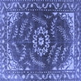 thumbnail image 1 of Ahgly Company Indoor Square Oriental Blue Industrial Area Rugs, 5' Square, 1 of 4