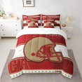 thumbnail image 2 of Erosebridal Football Print Bedding Sets Full Size,Ball Gaming Bed in a Bag Full size,Sport Bedroom Decor,Reversible,Breathable,7-Piece, 2 of 5