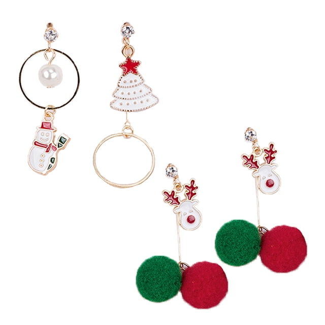 Pendientes navideños para mujer, bonitos y divertidos pendientes navideños para niñas, para regalos navideños
