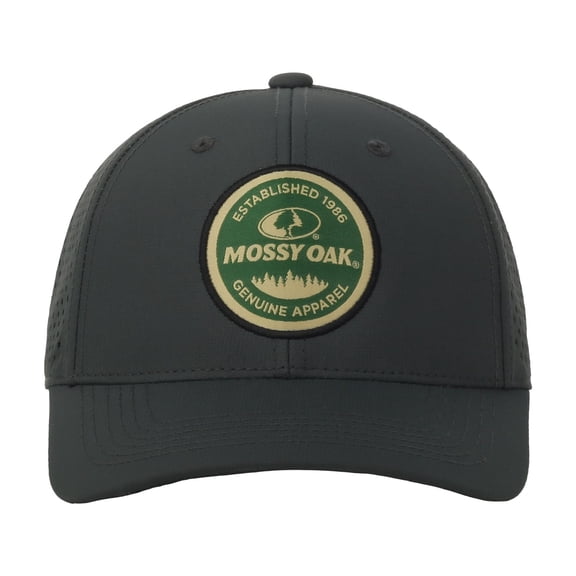 Mossy Oak® Men's Graphite 6-Panel Cap with Perforated Back Design