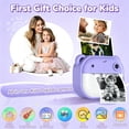 thumbnail image 6 of MOMOTER Kids Instant Print Camera, 1080P Digital, 2.0" Screen, Selfie Video MP3 Games, 32GB Card, 4 Paper Rolls, Toy Gift Purple, 6 of 9
