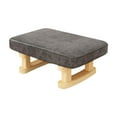 thumbnail image 1 of Siruishop Modern Rectangle Chair Step Stool Padded Foot Stool for Couch Bedroom Office Grey, 1 of 8