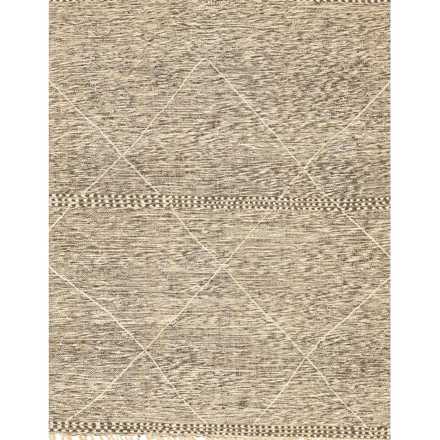 Ahgly Company Tapis d'Intérieur Lavables en Machine Rectangulaire Abstrait Brun Amande Foncé, 7' x 9'