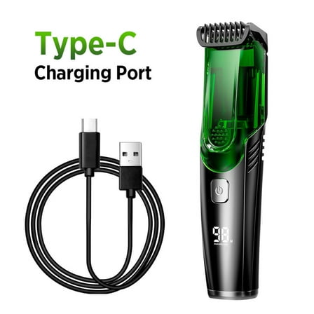 Beard Trimmer for Men for Less Mess: Vacuum Mustache Trimmer with Adjustable Length Comb- IPX7 Waterproof -Rechargeable Built-in Electric Trimmer for Beard, Mustache and Stubble