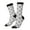 3 Black, variant on Retro sketch flower lines Crew Socks for Men & Women, Breathable Casual Athletic Ankle Socks