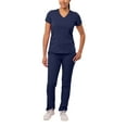 thumbnail image 1 of Adar Pro Core Classic Scrub Set For Women - Tailored V-Neck Scrub Top & Tailored Yoga Scrub Pants, 1 of 7