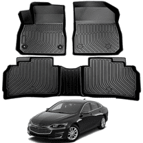Car Floor Mats for 2016-2025 Chevy Malibu - Custom Fit TPE Rubber Non-Slip Automotive Floor Liners, Easy to Clean All-Weather Car Mats