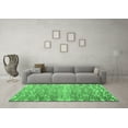 thumbnail image 3 of Ahgly Company Indoor Round Abstract Emerald Green Modern Area Rugs, 3' Round, 3 of 4