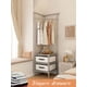 thumbnail image 1 of 3-Tier Black Coat Rack Stand With Drawer, Reinforced & Enlarged, Corner Clothes Organizer, Freestanding Bedroom Hat Hanger, Multi-Layer Storage Shelf, 1 of 4