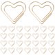 thumbnail image 3 of KAKOWELY 50 clips para documentos, clips de papel con forma de corazón, clips metálicos, clips pequeños con forma de corazón (estilo aleatorio), 3 of 4