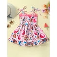 thumbnail image 3 of Bagilaanoe Toddler Baby Girl Summer Dress Candy Print Sleeveless A-line Dresses 3T 4T 5T 6T Kids Casual Swing Sundress, 3 of 9