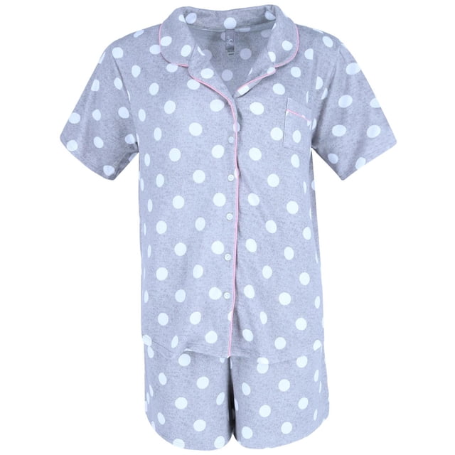 PJ Couture Polka Dot Pajama Short Set (Women's Plus Size)