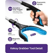 36 Extra Long Reacher Grabber Tool, Kekoy Foldable Trash Grabber Reaching Aid Pick up Tool Blue
