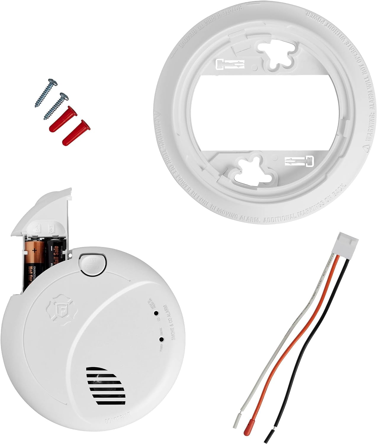 BRK 6 PK With Voice Hard-Wired w/Battery Back-Up Photoelectric Smoke and Carbon Monoxide Detector